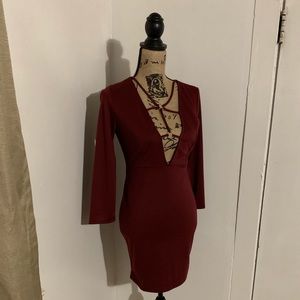 Charlotte Russe burgundy dress
